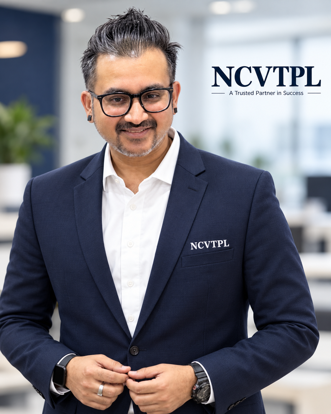 Niketansingh K Lakum wearing an NCVTPL shirt